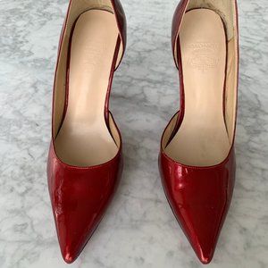 Alan Chan Red Metallic Pumps